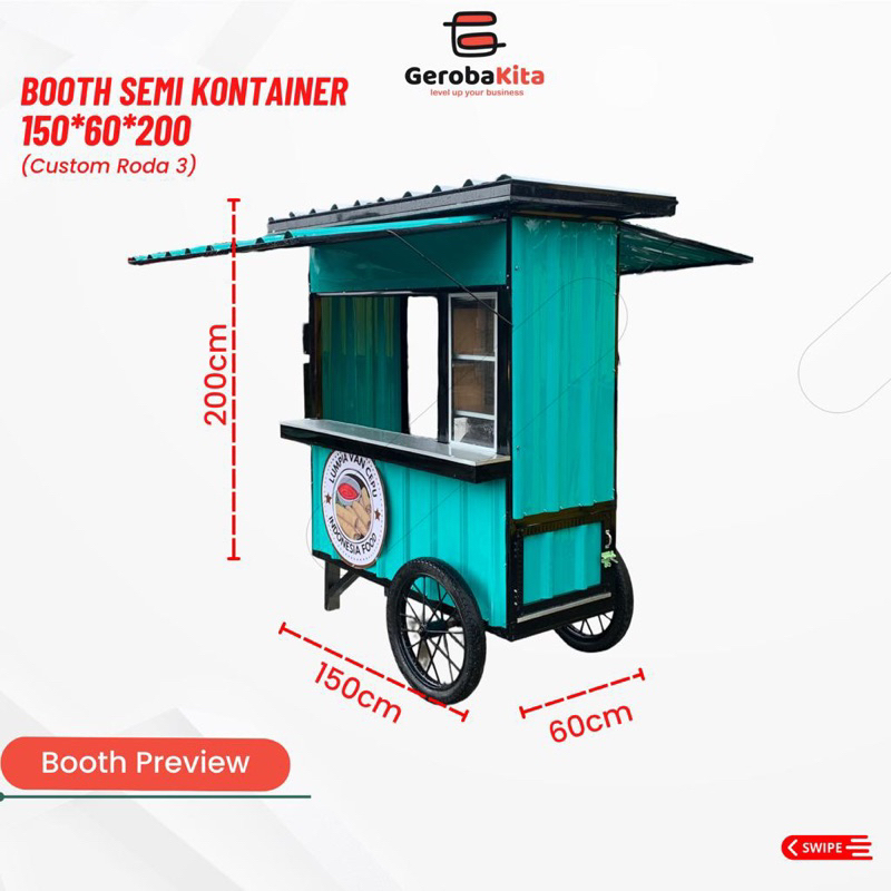 Booth Semi Container Custom Roda 2