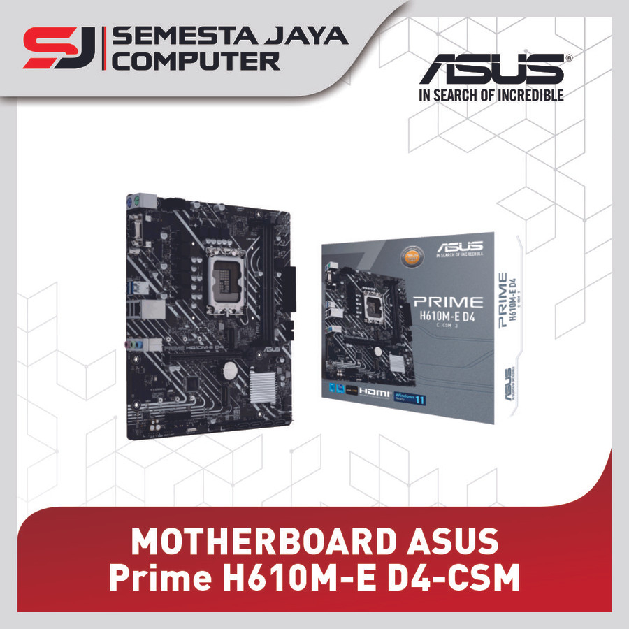 Asus Prime H610M-E D4-CSM Motherboard INTEL LGA 1700 GEN 12 DDR4