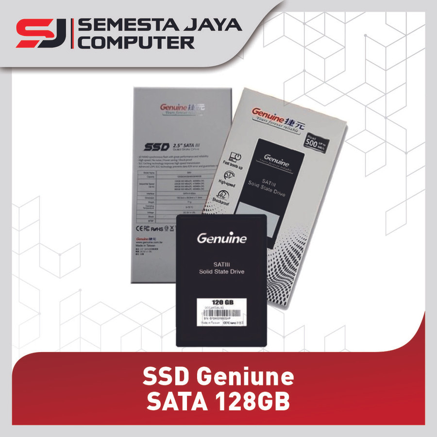 SSD Genuine 128 GB Sata 3 2.5&quot; Garansi 3 Tahun SSD 128GB Resmi