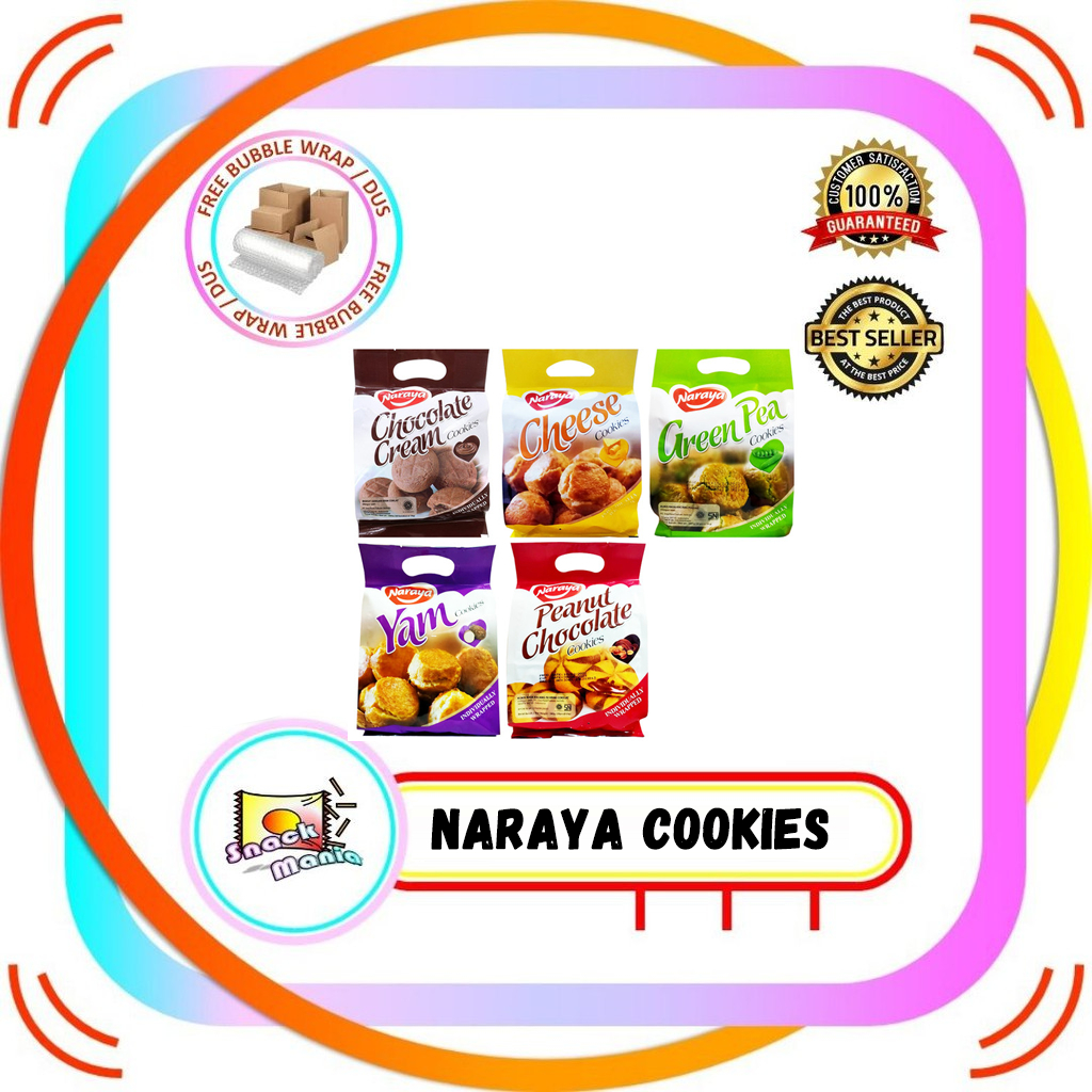 

Naraya Cookies Chocolate Cheese Yam Green Pea Coklat Keju 280 gr