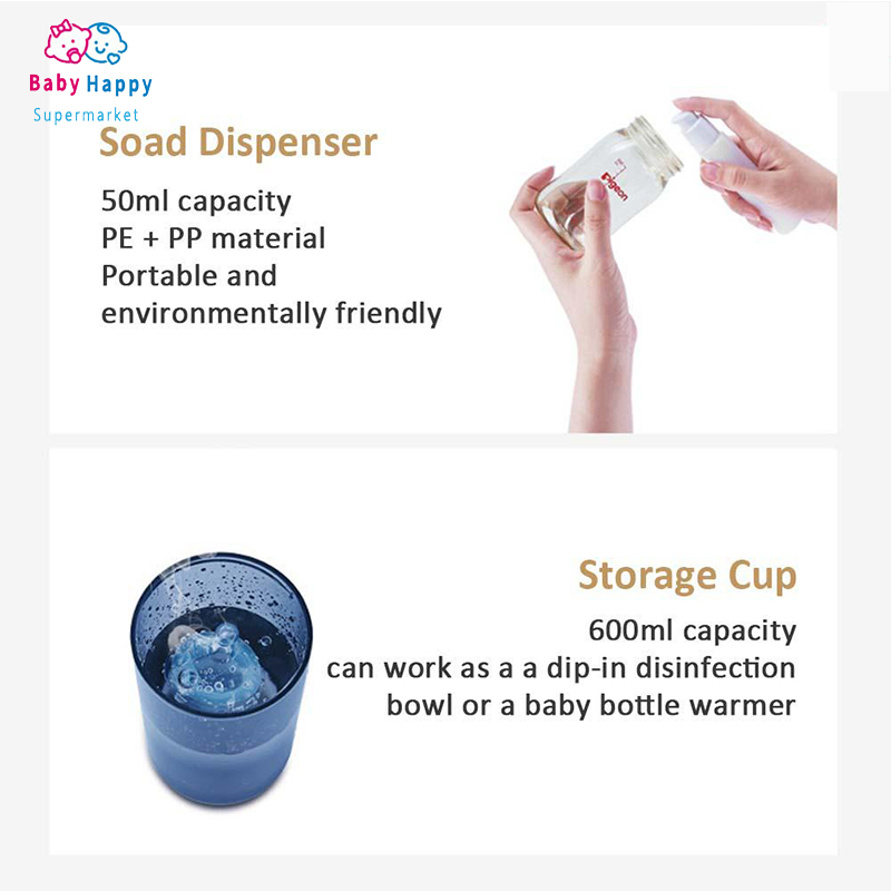 Tokoani17 Kapal 24 Jam 6In1 Yotime Home Travel Baby Set Sikat Botol Silikon Rak Drainase Multifungsi