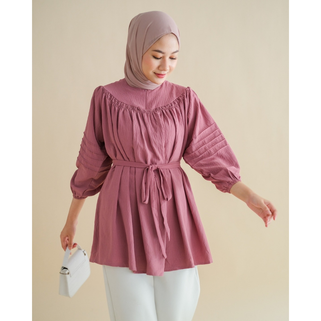 Myrubylicious CATIANA LONGSLEEVE KODE DYT2639 | BLOUSE | BLOUSE WANITA | BLOUSE LENGAN PANJANG | BLOUSE CRINCLE