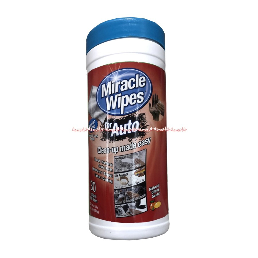 Miracle Wipes For Heavy Cleaning 30 wipes Tisu Pembersih Kotoran Miracles Wipe Untuk Lap Otomotif Bedu Dashboard Kendaraan Mobil