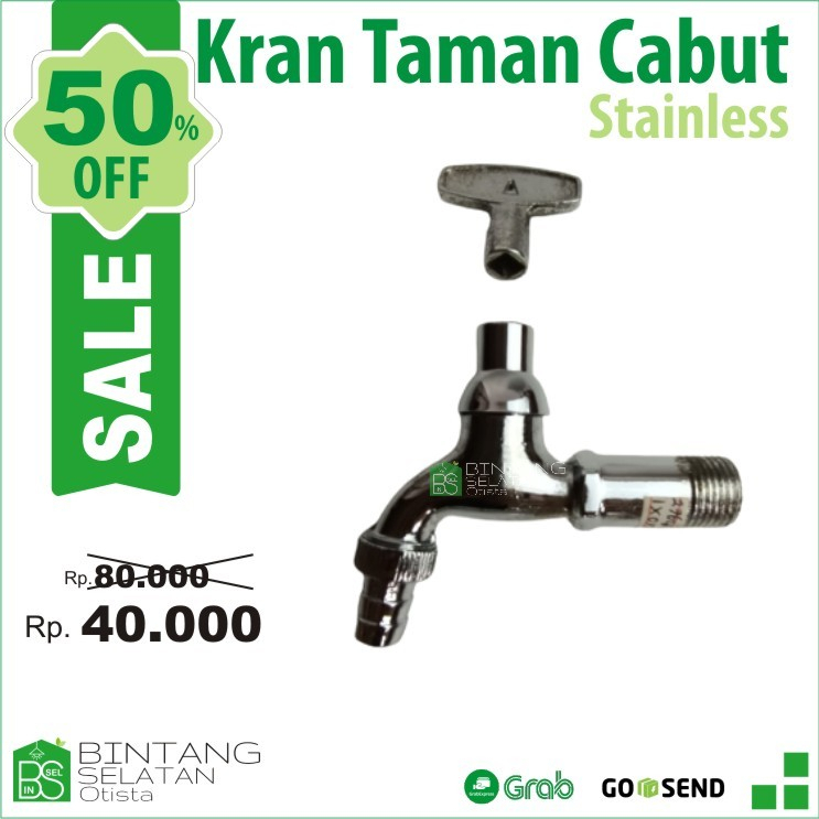 KRAN KERAN TAMAN KERAN AIR DINGIN TEMBOK WALL TAP EKONOMIS STAINLESSS