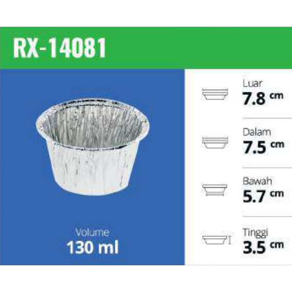 Aluminium Foil Cup Tray RX 14081 / RX14081