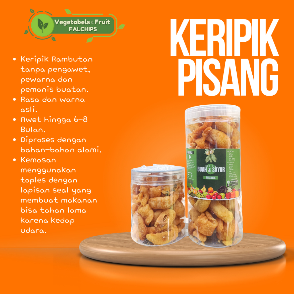 

PRODUK TERLARIS Rambak Pisang Kering 650ml dan 1300 ml - Keripik Banana Manis Kripik Buah Premium Renyah Kriuk Crispy