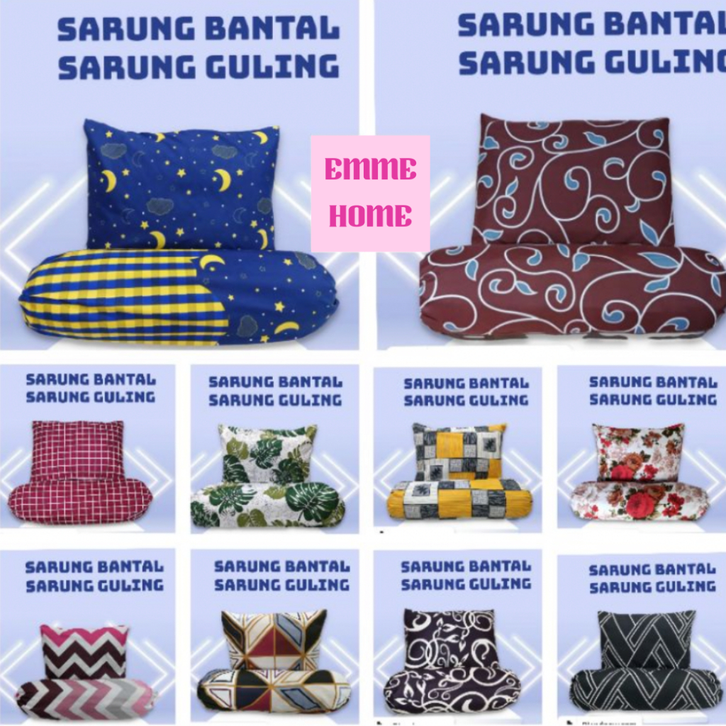 [PROMO] SARUNG BANTAL / GULING MOTIF RANDOM - BAHAN KATUN DISPERSE MICROTEX LEMBUT BERKUALITAS BANTAL 45x65 / GULING 33x93 CM