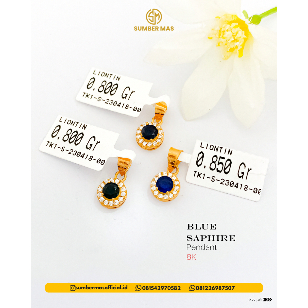 LIONTIN BLUE SAPHIRE FASHION 8K - SUMBER MAS