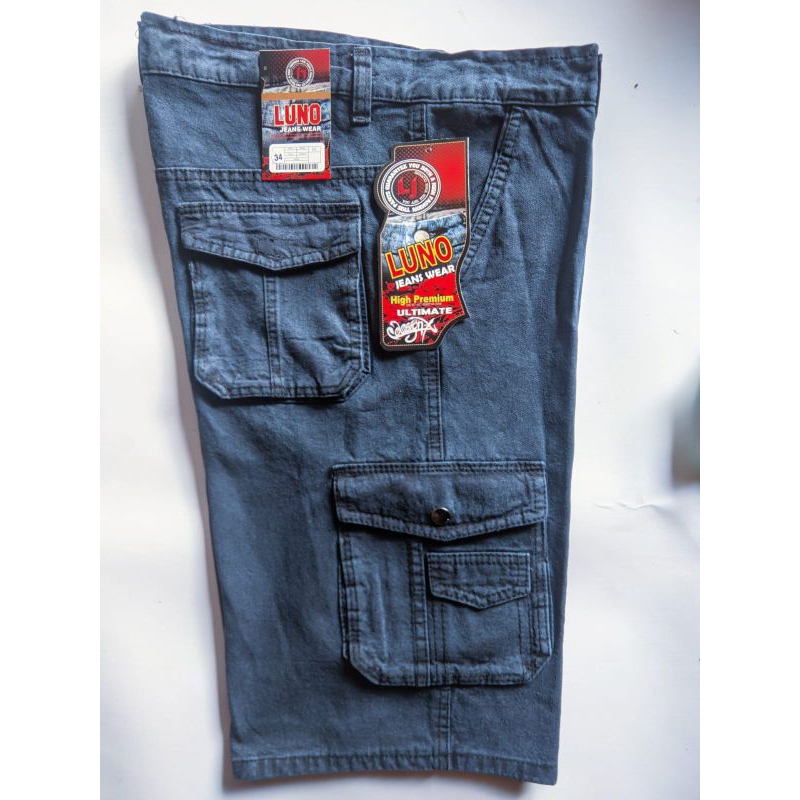 Celana pendek cargo pria model kimpul gunung bahan twil size 27_38