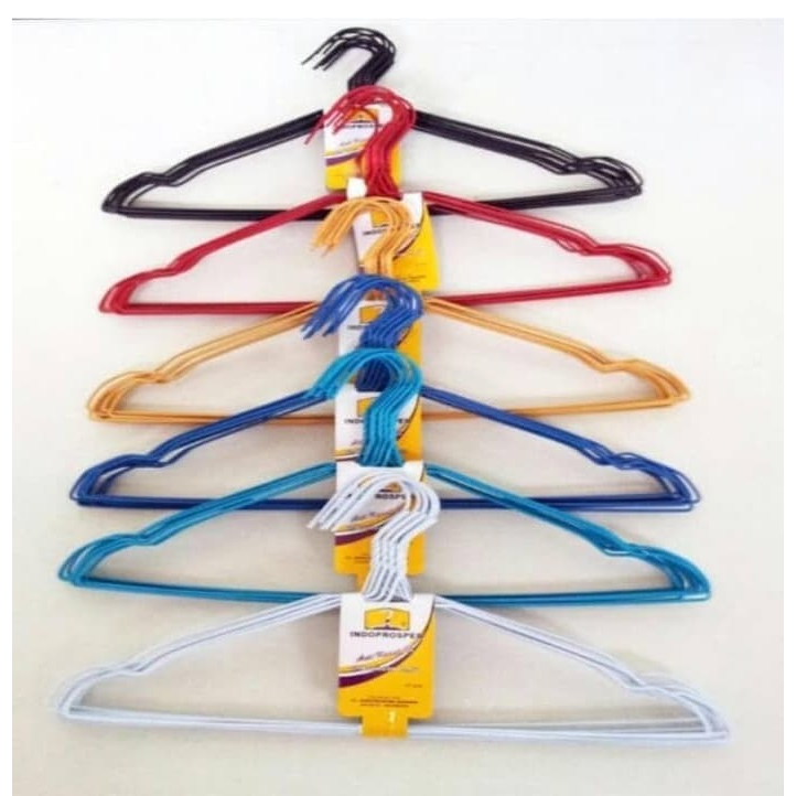 (SBR) HANGER GANTUNGAN BAJU WARNA ANTI KARAT ISI 10PCS