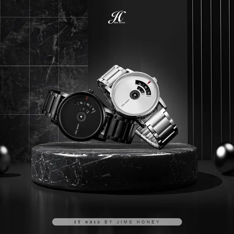 JIMS HONEY -JAM TANGAN KODE 8315 -JAM TANGAN PRIA -ORIGINAL JIMS HONEY -FREE BOX