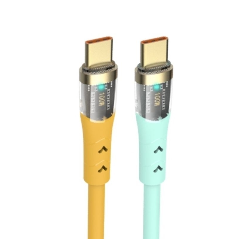 Rapa DC7073 Line Crystal I Kabel Data Type-C to Type-C Fast Charging 100W