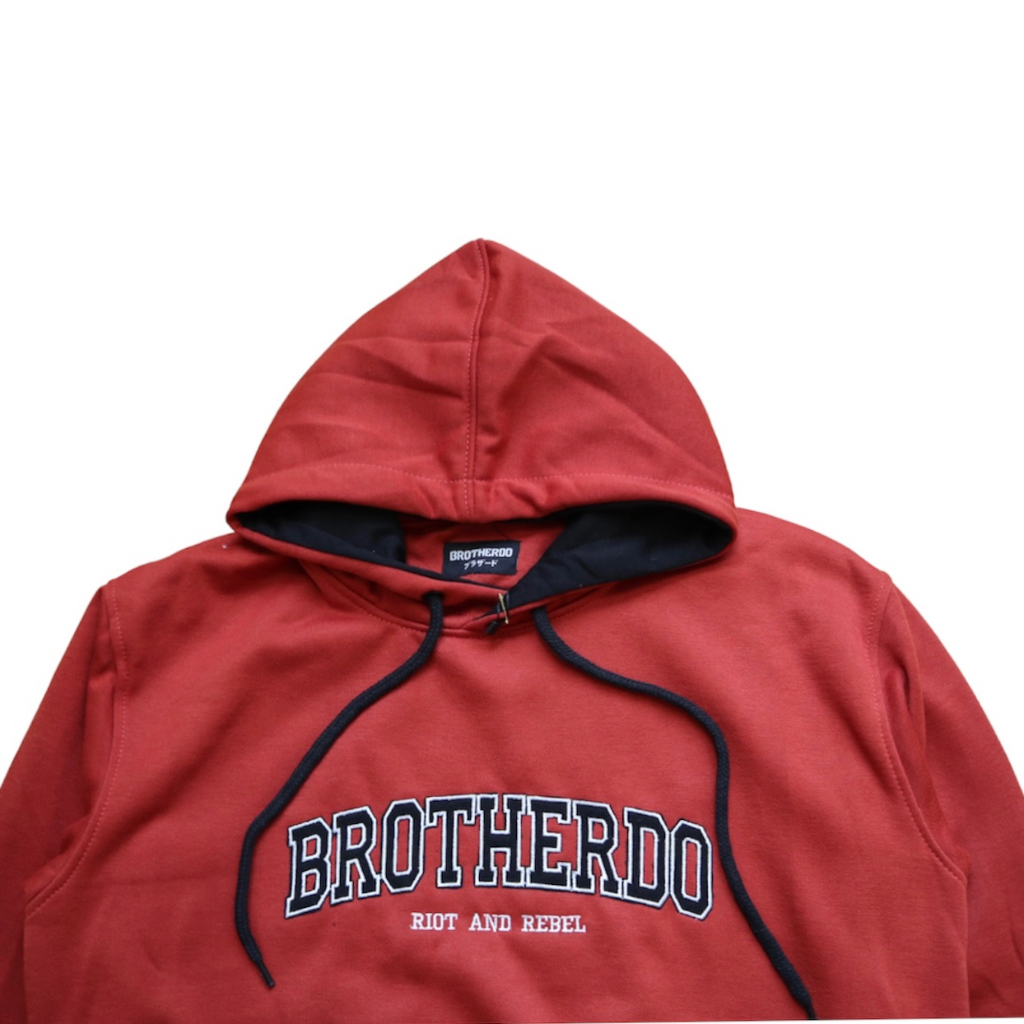 Jaket hoodie katun premium tebal bordir brotherdo