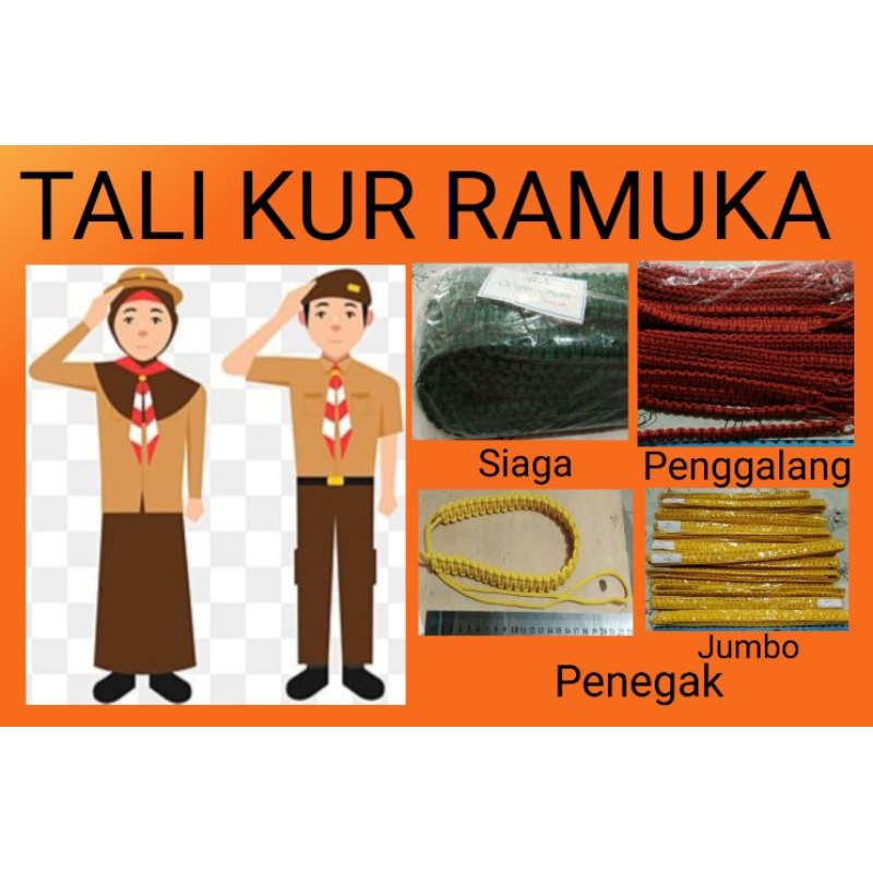 ATRIBUT PERLENGKAPAN TALI KUR PELUIT MERAH KUNING HIJAU PENGGALANG SIAGA PENEGAK SD SMP SMA JUMBO PE