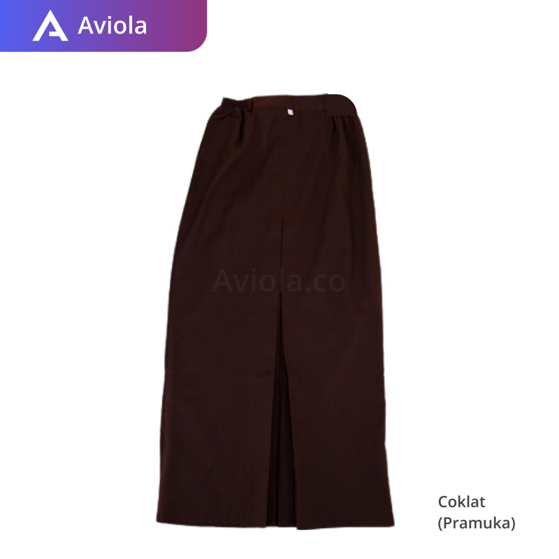 Rok Sekolah SMA Span panjang coklat pramuka- Rok SMA Span Panjang