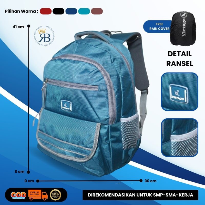 Bisa COD/Tas Ransel Virtago/Tas Sekolah Untuk SMP-SMA-KULIAH-KERJA/Unisex/Tas Laptop Terbaru