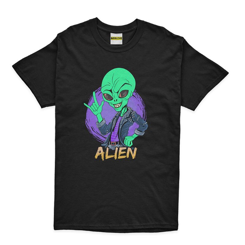 Bridlove Tshirt Mtl Alien Kaos Hitam