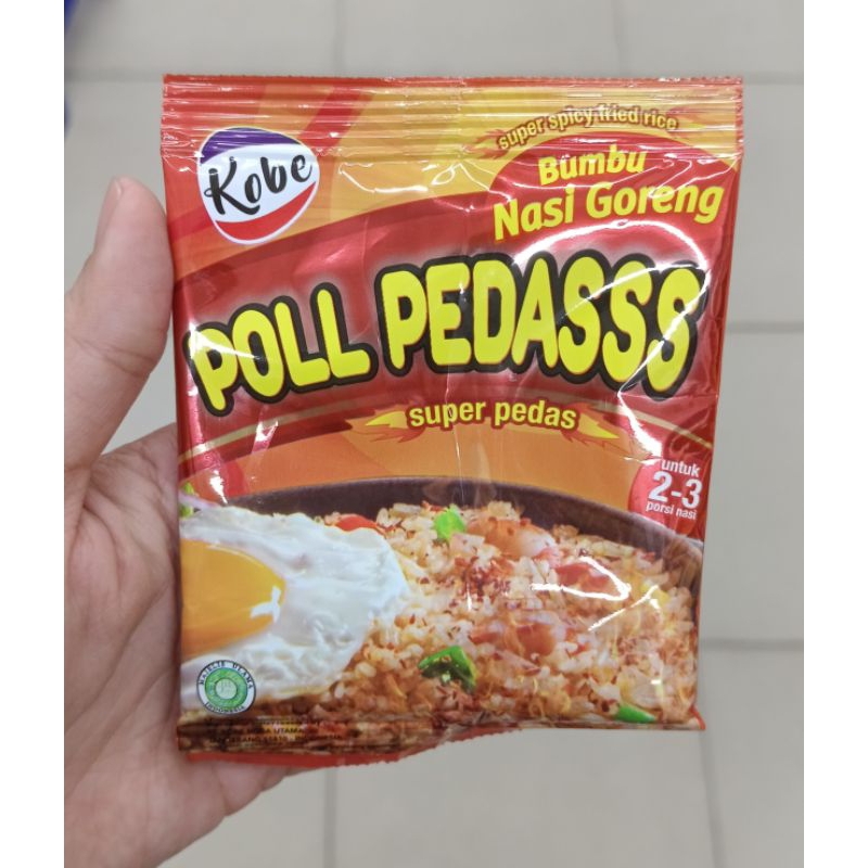 

Kobe bumbu nasi goreng super pedas poll pedas