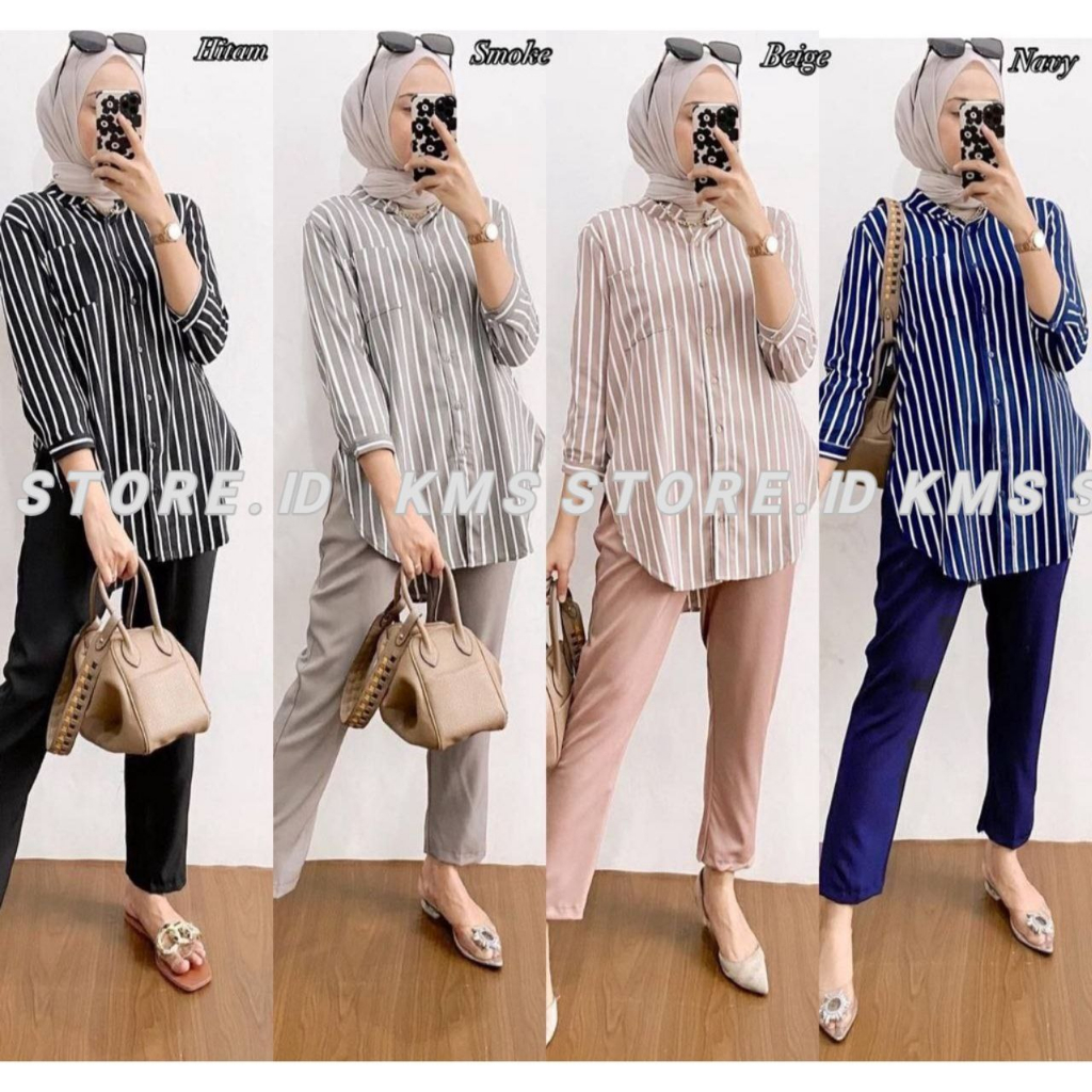 Setelan Polos Viral Syakila Premium//One Set Wanda Kms Store