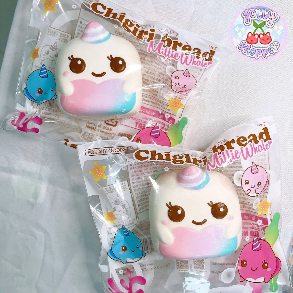 [READY STOCK] Ibloom Chigiri Millie Whale Bread Squishy  - BNIP Licensed Jepang
