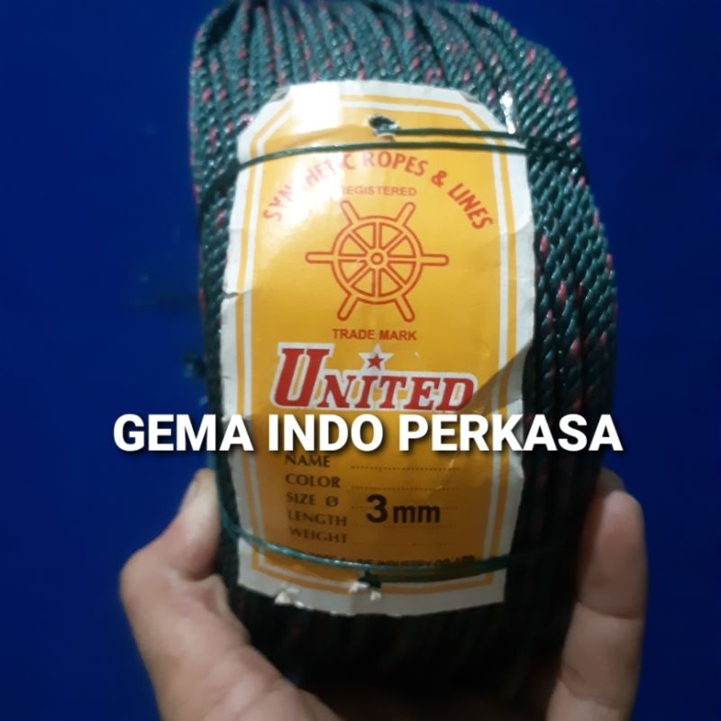 TALI TAMBANG PENGIKAT 3MM X 200 METER CAP UNITED