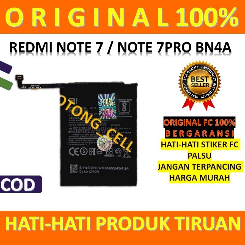 BATERAI XIAOMI REDMI NOTE 7 / REDMI NOTE 7 PRO BN 4A BN4A