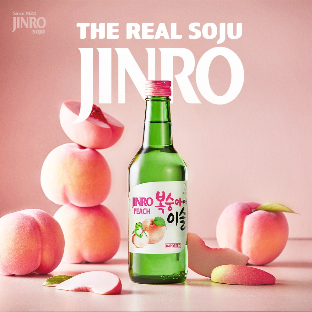 Chamisul Jinro Peach 360 ml Botol Jinro Peach Chamisul peach Soju