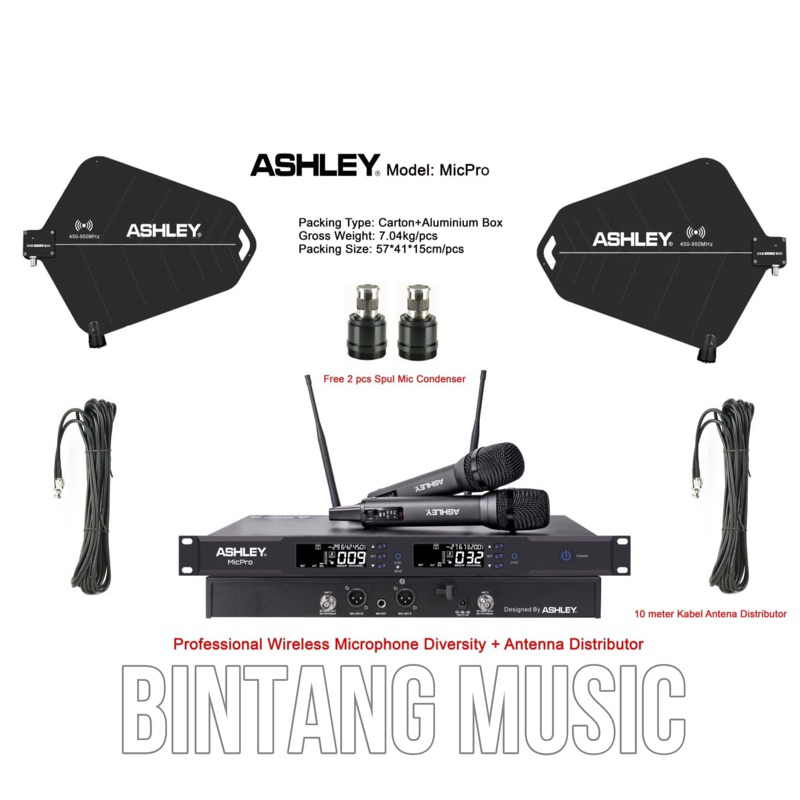 Mic Ashley Micpro Original Mic wireless ashley mic pro