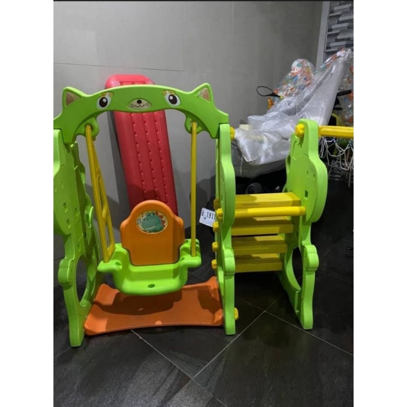 Mainan Perosotan Ayunan Anak Dino Tobebe / 4 in 1 kids slide with swing Preloved