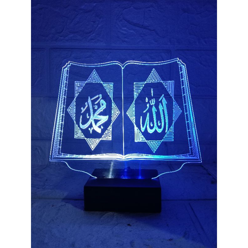 lampu hias kaligrafi Allah Muhammad