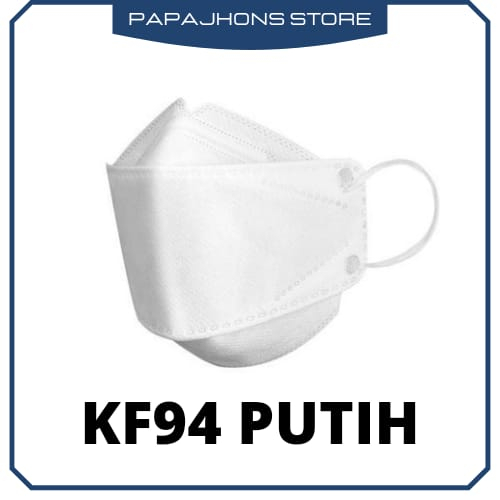 Masker KF94 4ply isi 10pcs putih model evo convex masker 4D impor murah