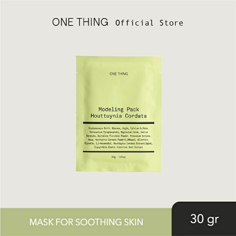 ONE THING Houttuynia Cordata Modeling Pack 1 Pcs / Masker Wajah Peel Off - Calming - Soothing