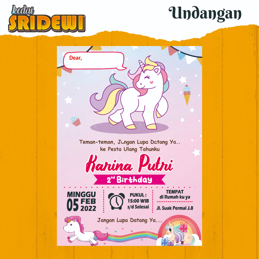 

Kartu Undangan Ultah Ulang Tahun Anak Custom desain