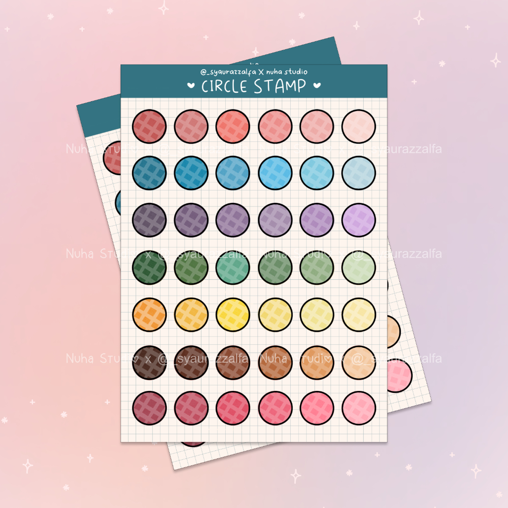 

Sticker by _syaurazzalfa | Circle Stamp Stempel Bulat Deco Jurnal Bujo Journal | Aesthetic Sticker Estetik Stiker HP Laptop Botol Cute Waterproof Scrapbook Diary Journal Bujo Anti Air