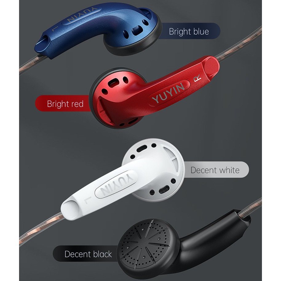 Yuyin Premium Quality Earbud HiFi Earphone Bass Headset Durable Cable
