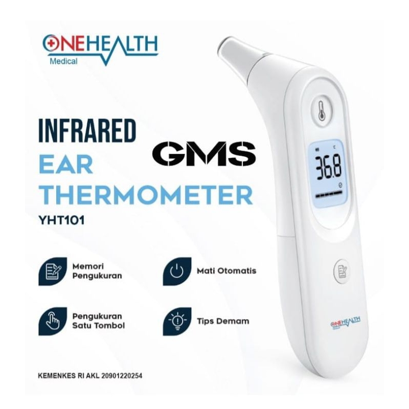 Thermometer Infrared Ear Onehealth / Termometer Digital Telinga