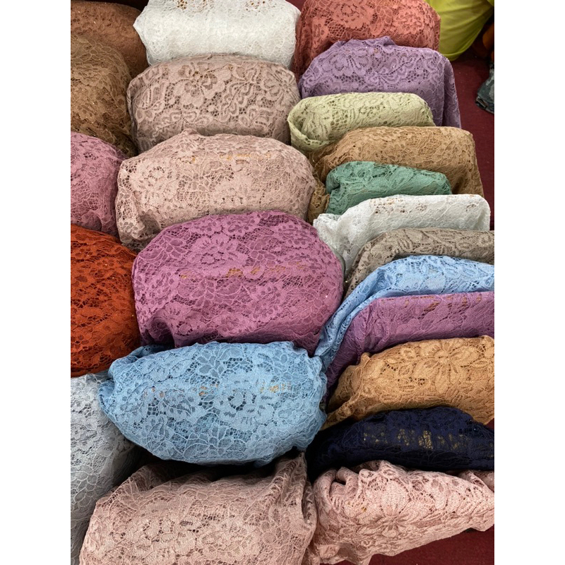 1/2m KAIN BROKAT LACE/KAIN BRUKAT/ BAHAN BRUKAT harga setengah meter