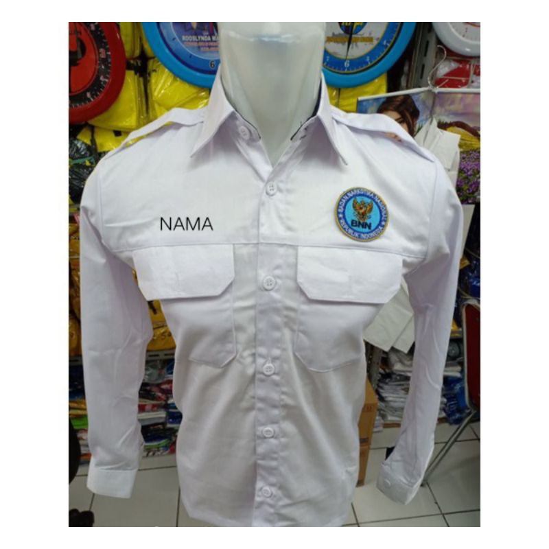 KEMEJA BNN || SERAGAM BNN || BAJU BNN || KEMEJA BADAN NARKOTIKA NASIONAL BORDIR