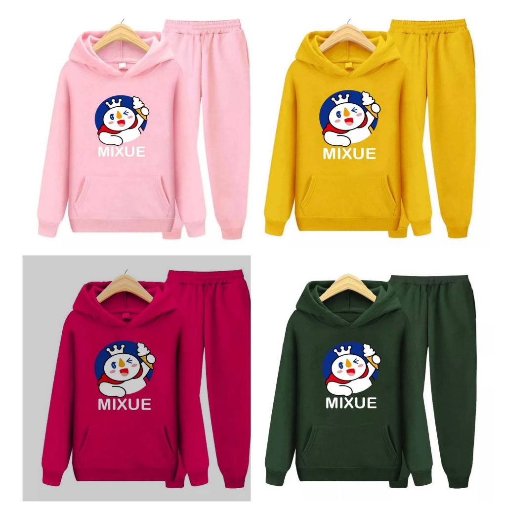 SETELAN ANAK MIXUEE SETELAN HOODIE BAJU ANAK PEREMPUAN 1-6 TAHUN