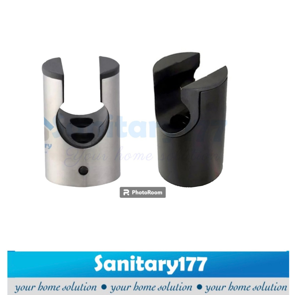 Gantungan Shower stainless CF-dudukan shower mandi cebok hitam black holder bracket breket hook hooks shower kloset closet bidet