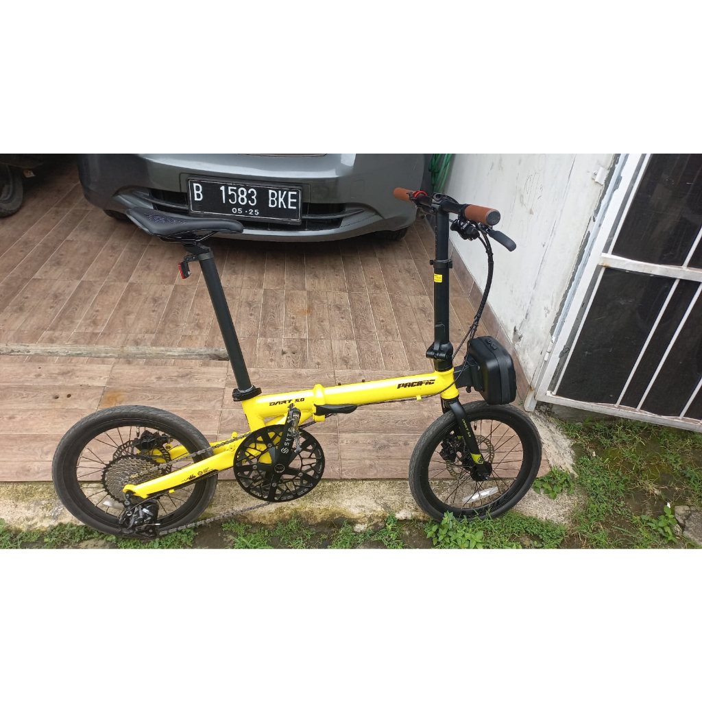 Sepeda Lipat Pacific Dart 5.0 16 inch Folding Bike Hydrolic 11 Speed Warna Kuning