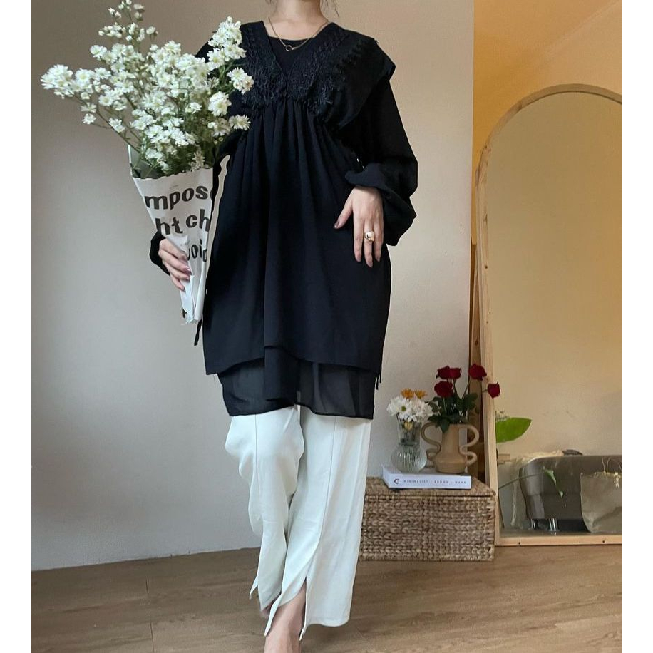 Zéa - Chérie - Blouse Korea Sifon Renda Tunik