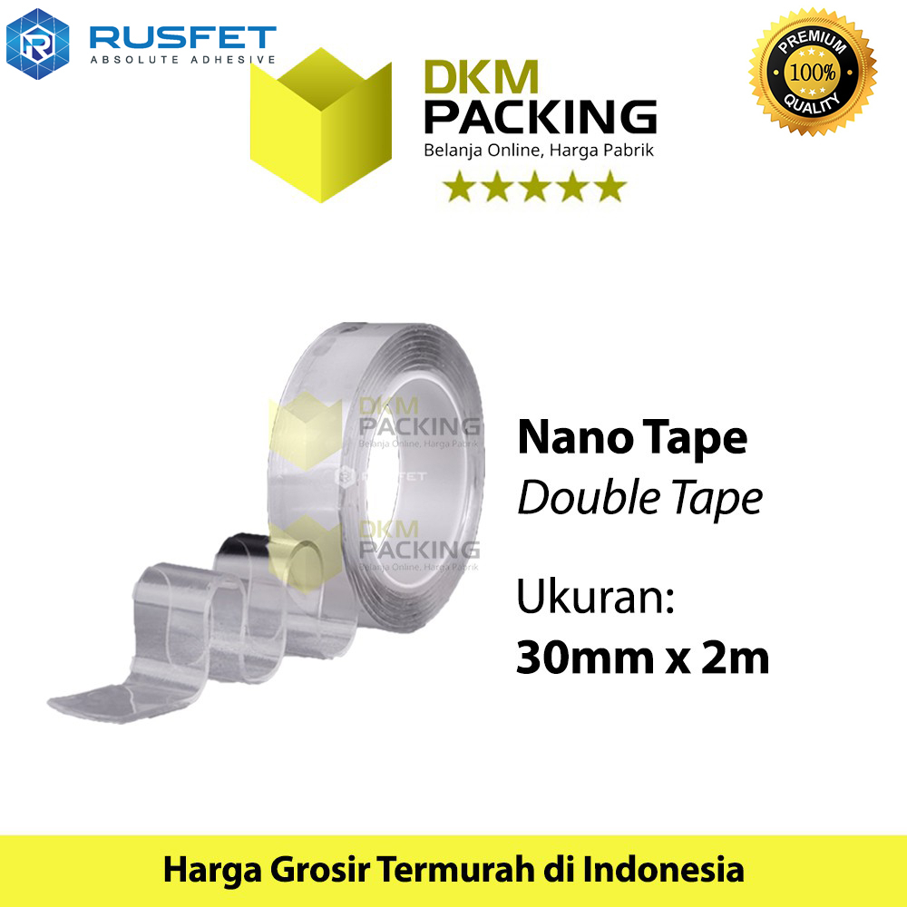 

DOUBLE TAPE AJAIB SUPER KUAT STRONG ADHESIVE REUSABLE ACRYLIC RUSFET TERMURAH /SATUAN