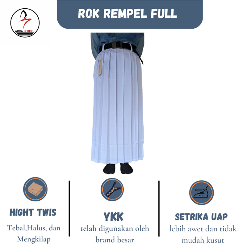 rok rempel panjang  rok rempel sma  rempel bawah rok rempel seragam sekolah