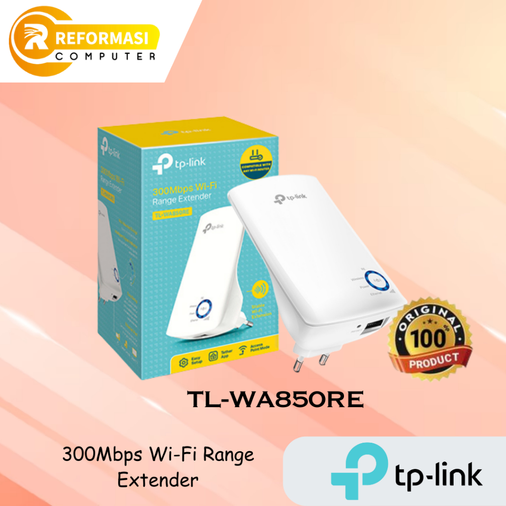 TP-Link TL-WA850RE Penguat Signal TPLINK 850RE Wifi Extender/ Repeater