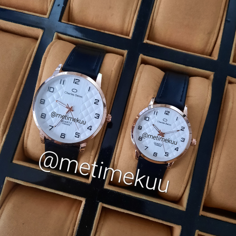 (COD) MT15 | JAM TANGAN COUPLE PRIA WANITA ORIGINAL CHARLES DELON ANTI AIR | JAM TANGAN COUPLE MURAH