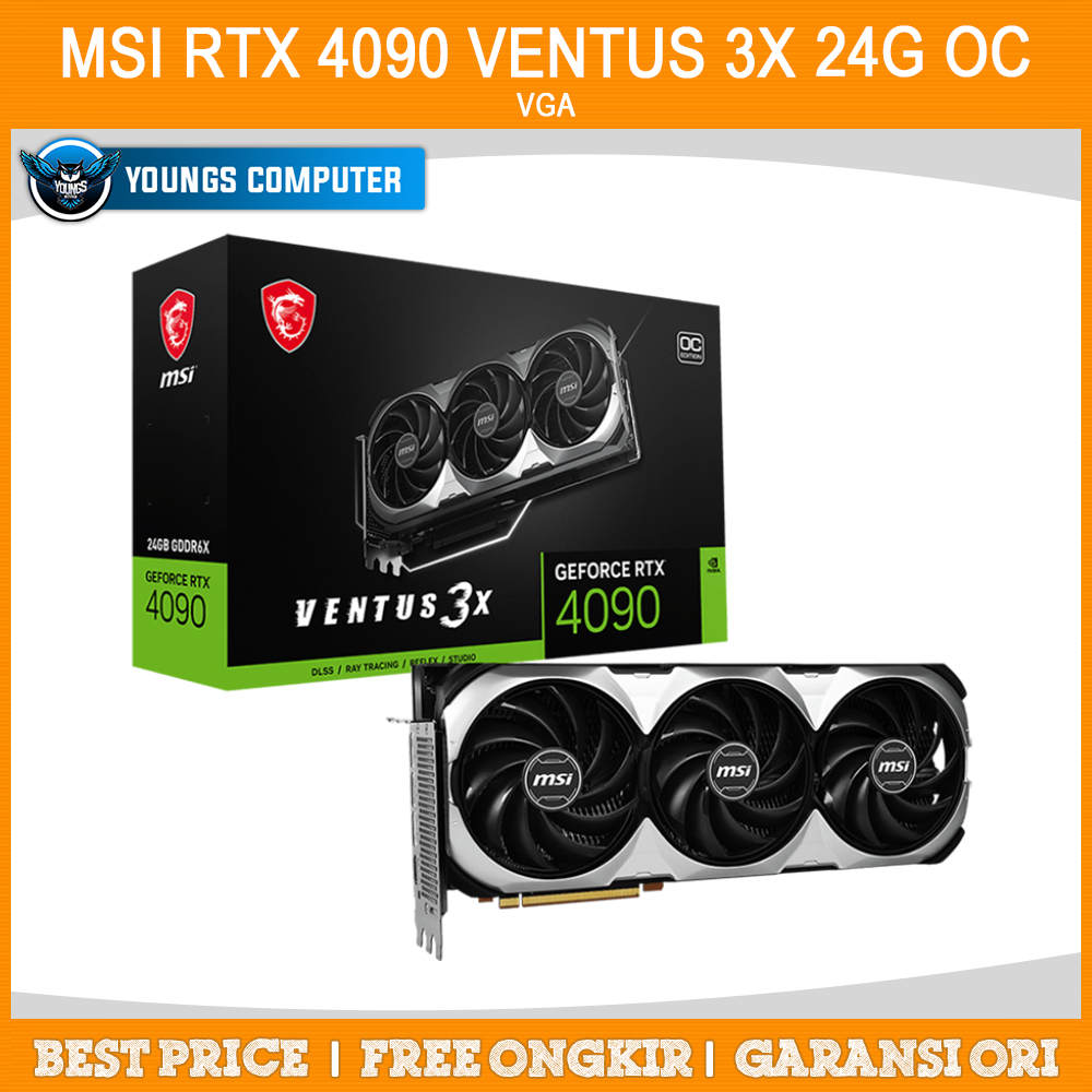 VGA MSI GEFORCE RTX 4090 VENTUS 3X 24G OC | RTX4090 24GB GDDR6X