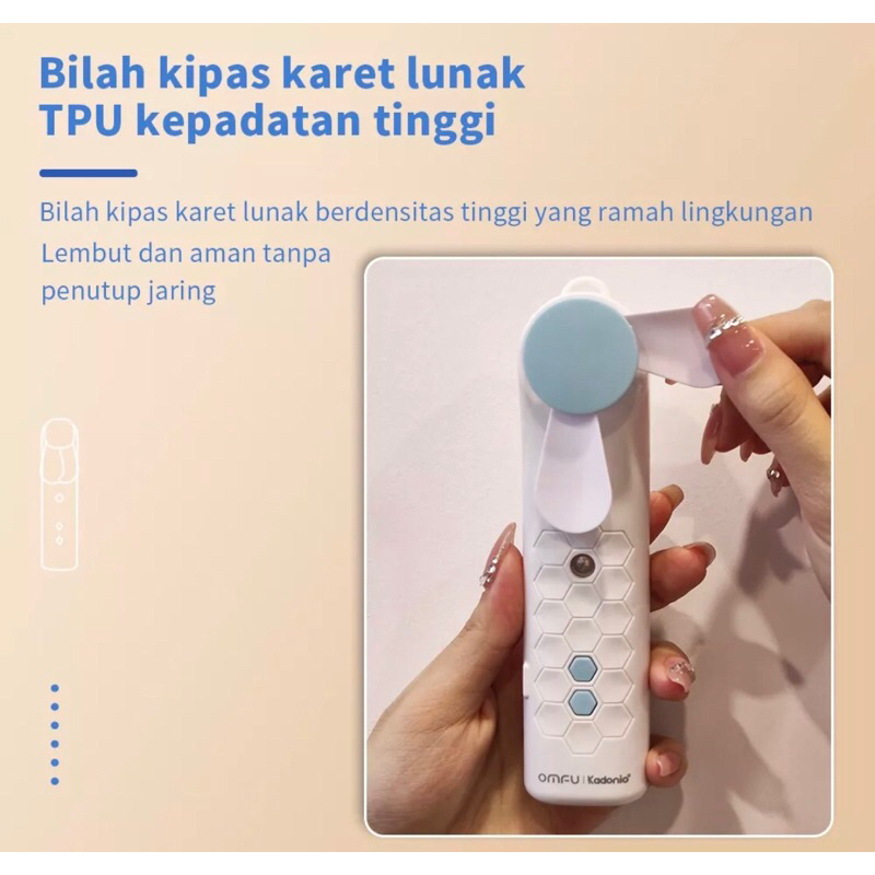 READY STOCK✔️ Kipas Angin Mini / Nano Spray 2In1 Portable USB + Dudukan Handphone