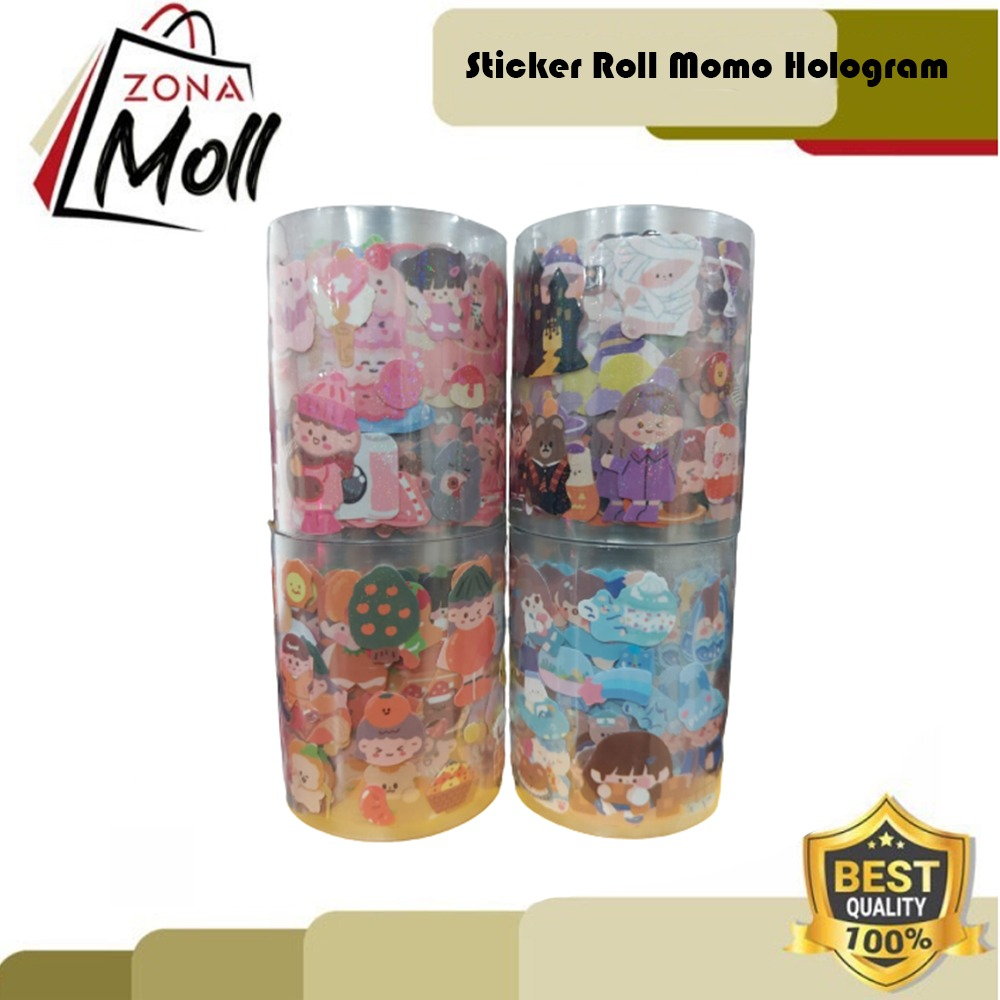 

Sticker Roll Momo Hologram 5cm x 3m Sticker Lucu Momo Kartun Korea Anti Air