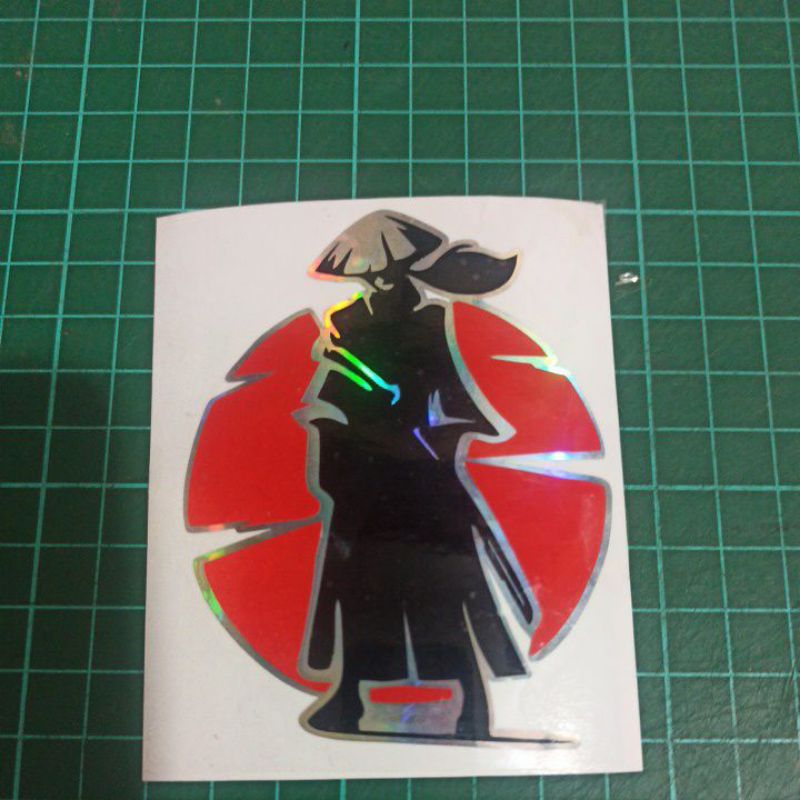 Stiker cutting Samurai list Hologram